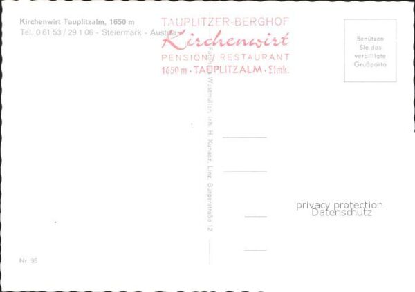 Tauplitzalm Kirchenwirt Pension Restaurant – Bild 2