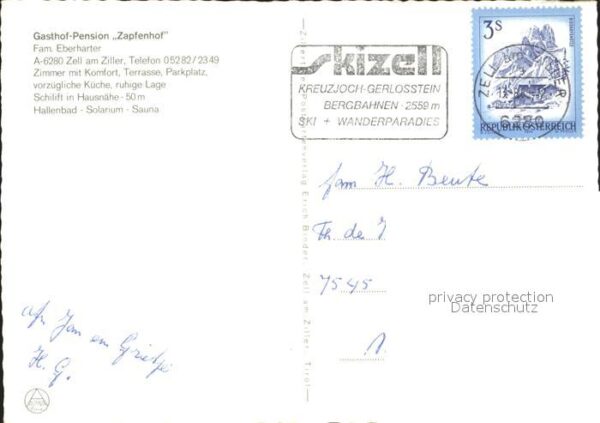 Zell Ziller Tirol Gasthaus Pension Zapfenhof – Bild 2