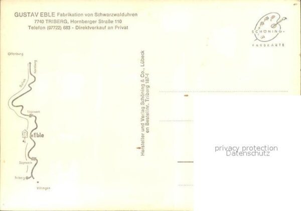 Triberg Schwarzwald Gustav Eble Fabrikation von Schwarzwald – Bild 2