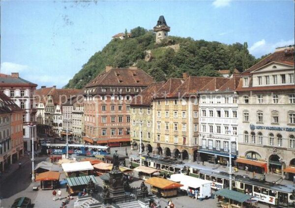 Graz Steiermark Hauptplatz Erzherzog Johann Denkmal mit