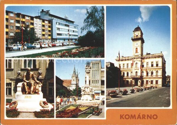 Komarno Komarom Slovakia Prior Pomnik M Jokayho Marovy stlp Mest