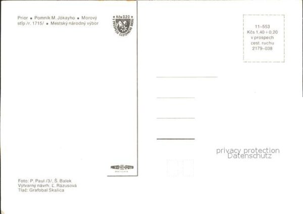 Komarno Komarom Slovakia Prior Pomnik M Jokayho Marovy stlp Mest – Bild 2