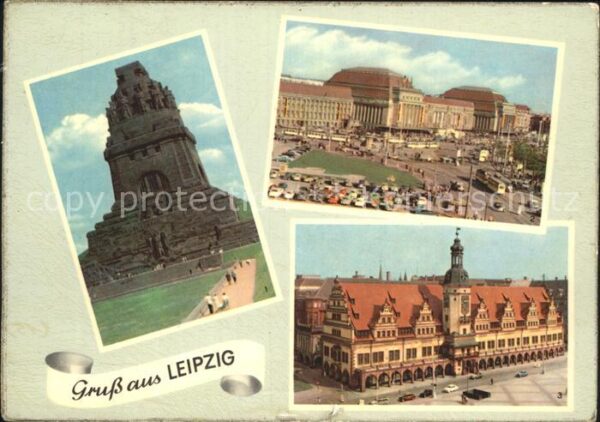 Leipzig Völkerschlachtdenkmal Hauptbahnhof Alte