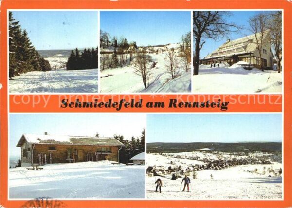 Schmiedefeld Rennsteig Teilansicht Blick zum Bahnhof FDGB Erho