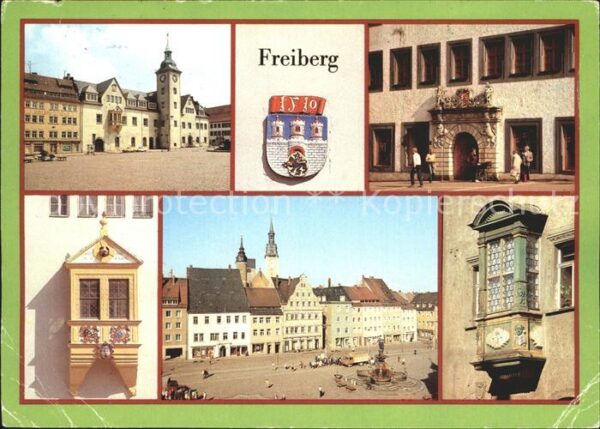Freiberg Sachsen Rathaus Portal am Obermarkt Erker am Ra
