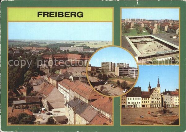 Freiberg Sachsen Panorama Schloss Freudenstein Wasserber