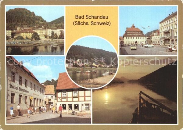 Bad Schandau Teilansicht Markt Poststr Dampferanlege