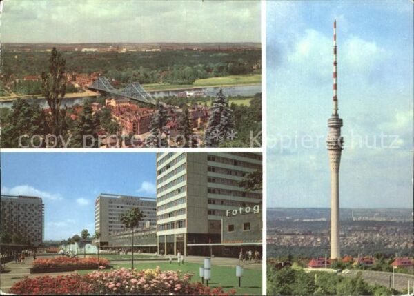 Dresden Blick von der Loschwitzhöhe Prager Stra
