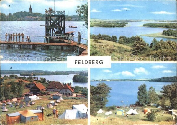 Feldberg Mecklenburg Badeanstalt Blick vom Hauptmanns und Hü
