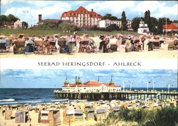 Heringsdorf Ostseebad Usedom FDGB Heim Solidarität Ahlbeck Seebrücke
