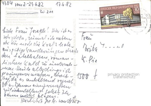 Friedrichsbrunn Harz Sanatorium Thälmann FDGB Bettenhaus Kur – Bild 2