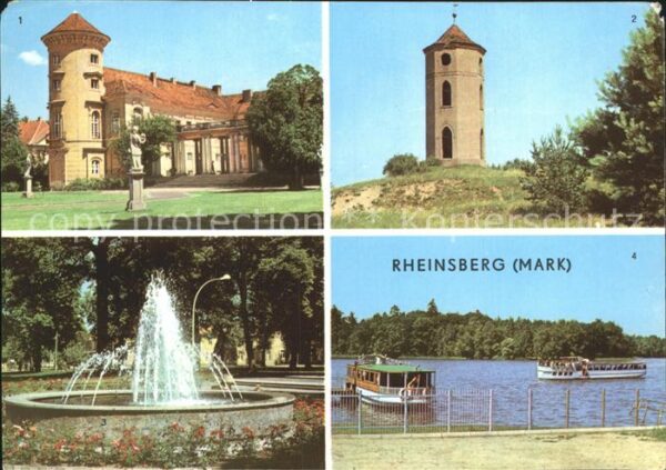 Rheinsberg Schloss Leuchtturm Springbrunnen Rheins