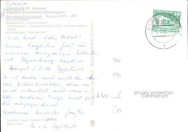 Elgersburg Reichsbahn Erholungsheim Schloss Kinder – Bild 2