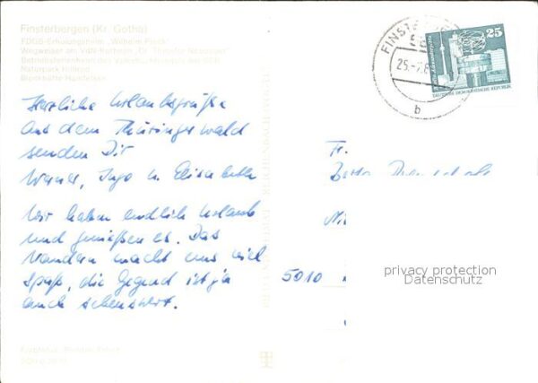 Finsterbergen FDGB Heim Wilhelm Pieck Wegweiser Betri – Bild 2