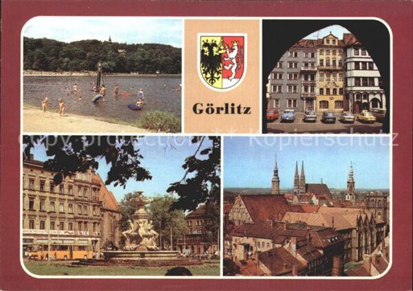 Goerlitz Sachsen Häuser der Zeile Zierbrunnen Platz der