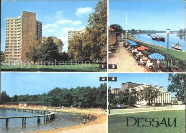 Dessau-Rosslau Stadtpark Hochhäuser Strandbad Adria HO