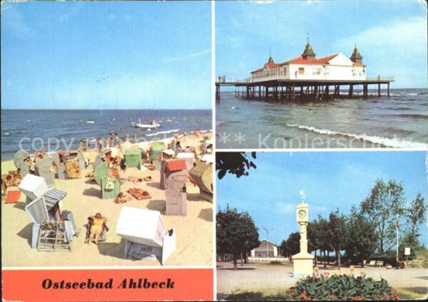 Ahlbeck Ostseebad Strand Seebrücke Kurpark Musikpavillon