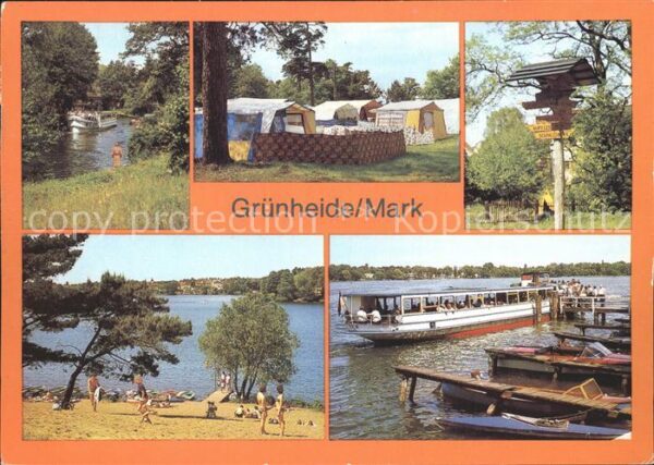 Gruenheide Mark Locknitz Camping Peetzsee Wegweiser Wer