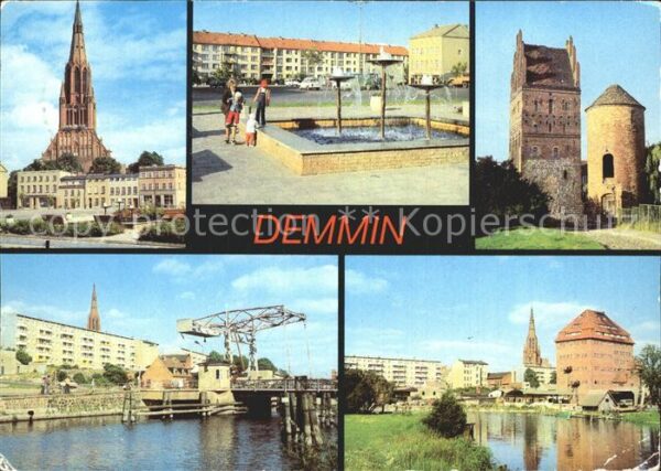 Demmin Mecklenburg Vorpommern Bartholomäuskirche Springbrunnen Luisen