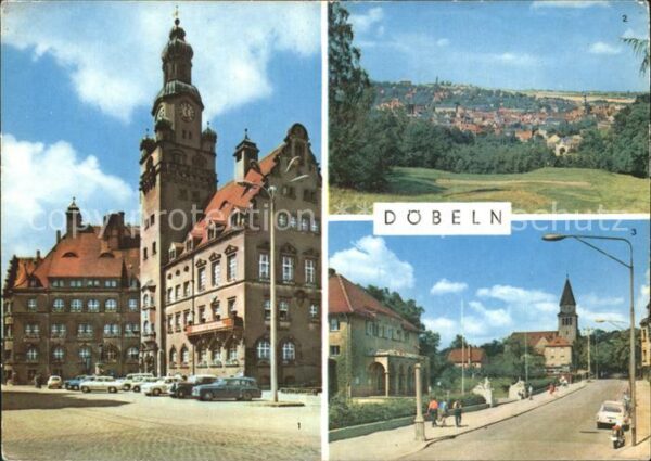 Doebeln Rathaus Panorama Stadtbad