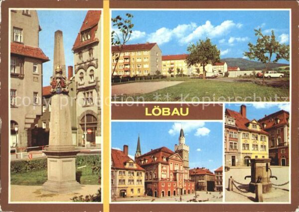 Loebau Sachsen Postmeilensäule Löbauer Berg Rathaus Pl