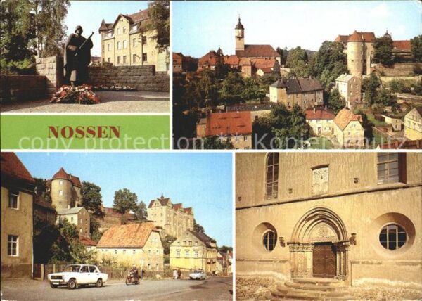 Nossen Ehrenmal Teilansicht Schlossblick Stadt
