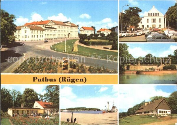 Putbus Ruegen Ernst Thälmann Platz KG Rosencafe Hafen