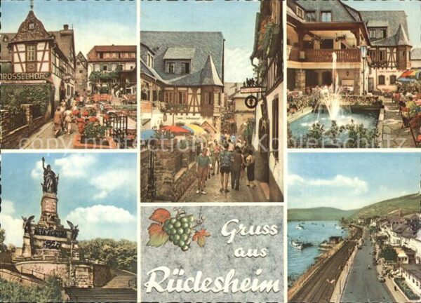 Ruedesheim Rhein Drosselhof Drosselgasse Denkmal Springb