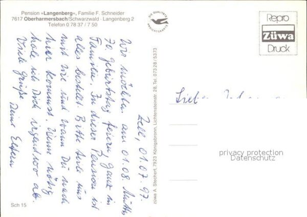 Oberharmersbach Pension Langenberg – Bild 2