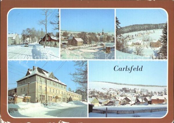 Carlsfeld Erzgebirge Hauptstr Teilansichten Gasthaus zum Grü