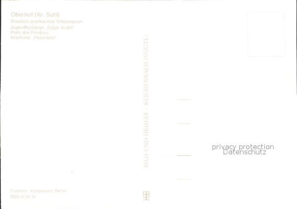 Oberhof Thueringen JH Edgar Andre PdF Interhotel Panorama – Bild 2