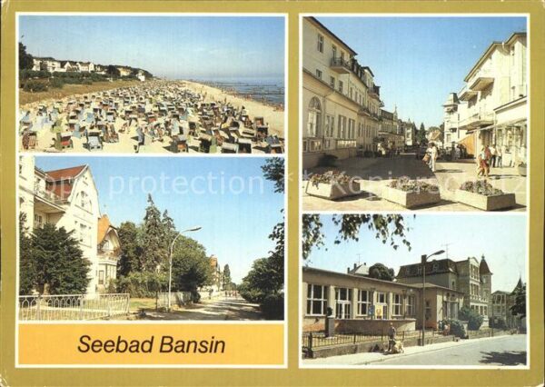 Bansin Ostseebad Strand Promenade Karl Marx Str FDGB Erh