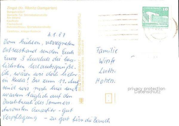 Zingst Ostseebad Bungalowdorf Bemalte Tür Strand Kaufhal – Bild 2