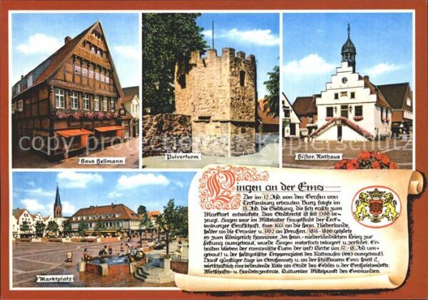 Lingen Ems Haus Hellmann Pulverturm Histor Rathaus