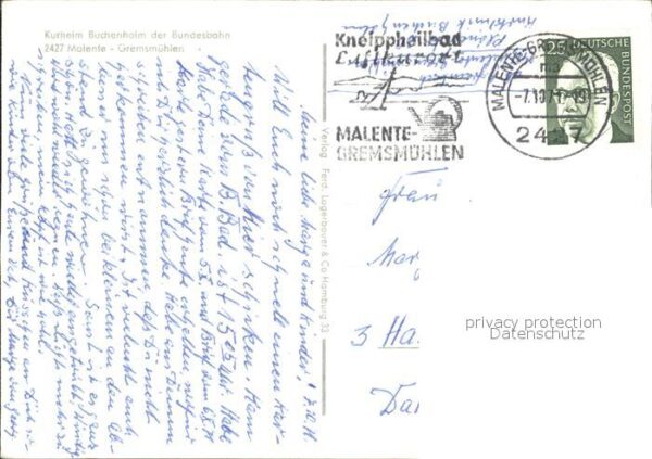 Malente-Gremsmuehlen Bundesbahn Kurheim Buchenholm – Bild 2