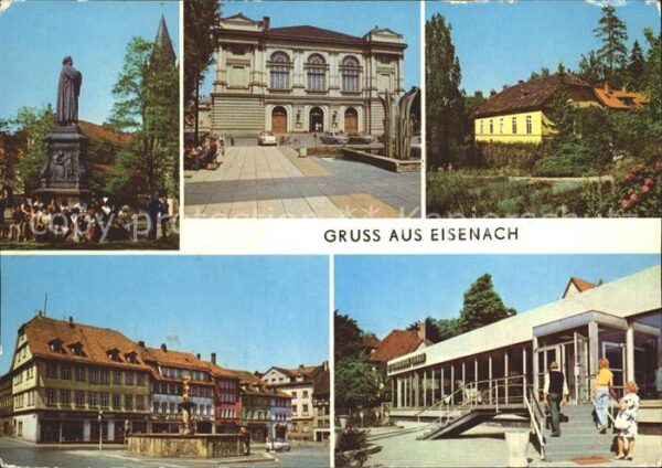 Eisenach Thueringen Lutherdenkmal Landestheater Kartausgart