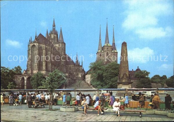 Erfurt Domplatz Dom Severikirche
