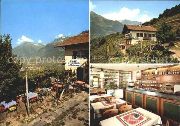 Dorf Tirol Cafe Fernblick Terrasse Gaststube