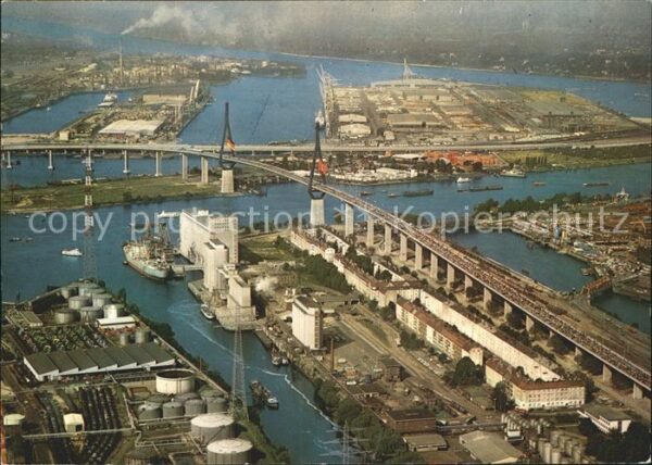 Hamburg Köhlbrandbrücke Fliegeraufnahme