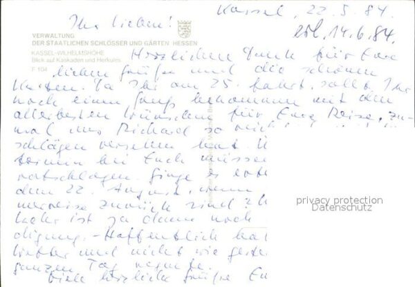 Wilhelmshoehe Kassel Blick auf Kaskaden und Herkules – Bild 2