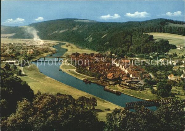 Bodenwerder Weser Blick vom Eckberg