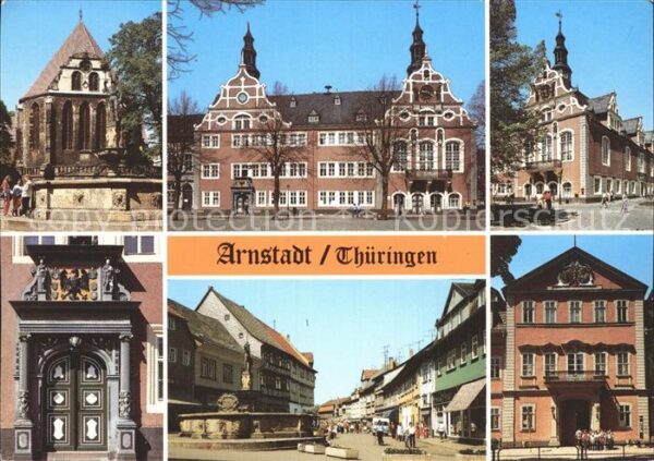 Arnstadt Ilm Rathaus Ostseite Portal Erfurter Str Ne