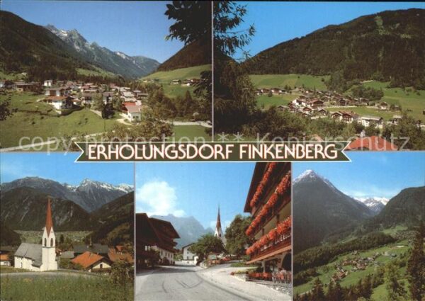 Finkenberg Tirol Total Panorama Kirche Dorfpartie