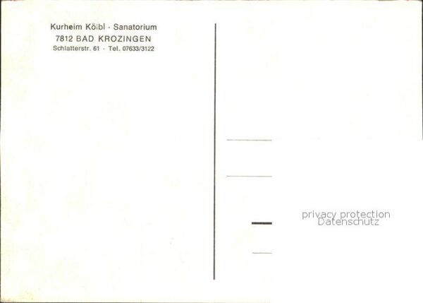 Bad Krozingen Kurheim Kölbl Sanatorium – Bild 2