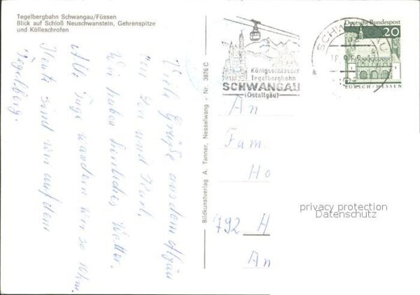 Fuessen Allgaeu Tegelbergbahn Schwangau mit Schloss Sch – Bild 2