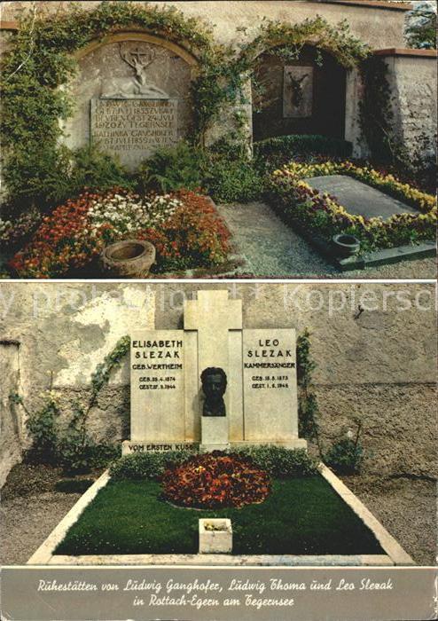 Rottach-Egern Ruhestätten von Ludwig Ganghofer Ludwig
