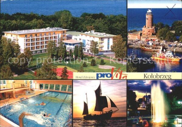 Kolobrzeg Polen Hotel Zdrojowy Schwimmbad Segelschiff L