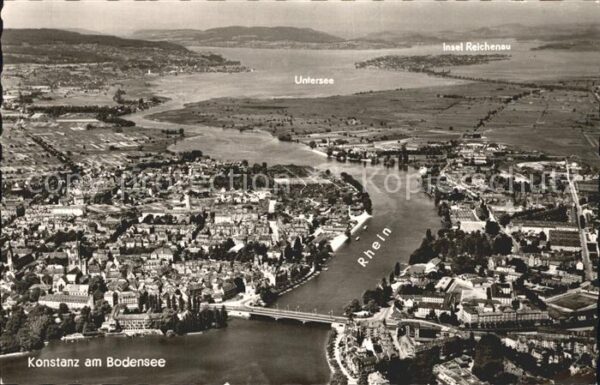 Konstanz Bodensee mit Rhein Untersee und Insel Reichenau