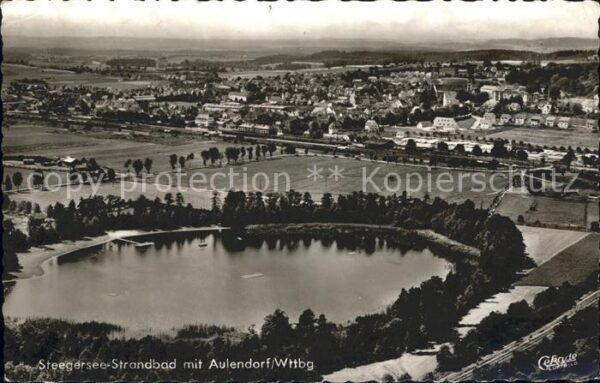 Aulendorf Steegersee Strandbad Fliegeraufnahme