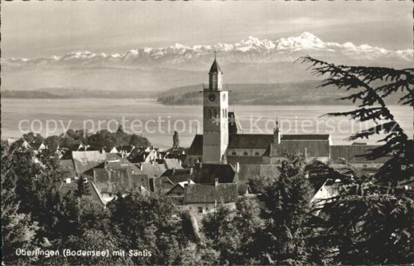 Ueberlingen Bodensee Ortsansicht Kirche Säntis